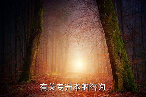 有關(guān)專升本的咨詢