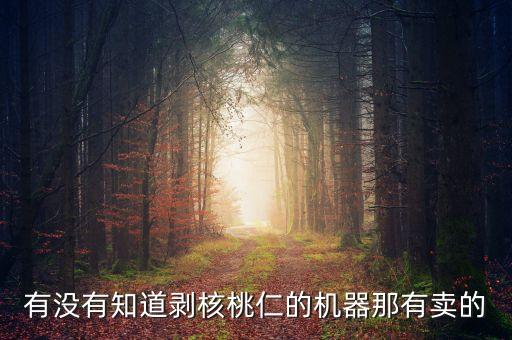 有沒有知道剝核桃仁的機(jī)器那有賣的