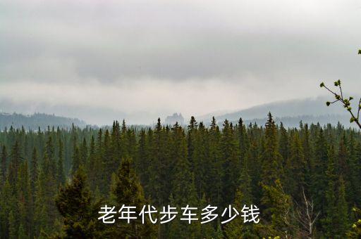 老年代步車多少錢