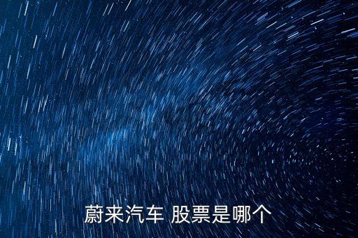 蔚來(lái)汽車(chē) 股票是哪個(gè)