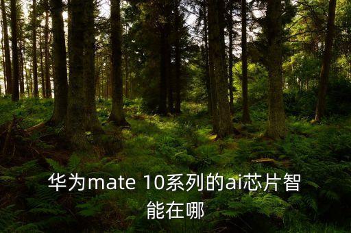 智能AI芯片，華為mate 10系列的ai芯片智能在哪