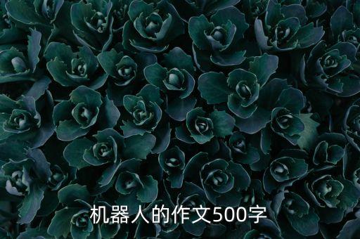 機(jī)器人的作文500字