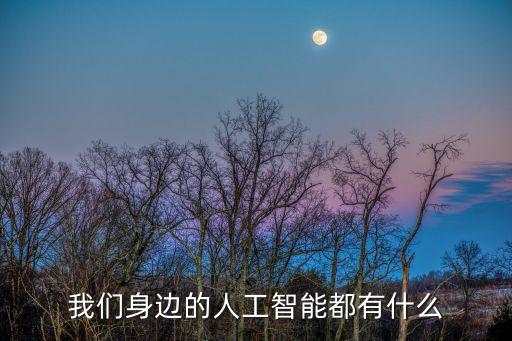 我們身邊的人工智能都有什么