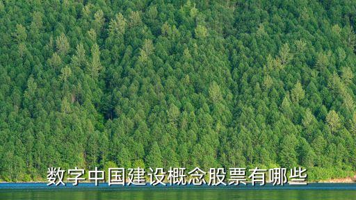 數(shù)字中國建設概念股票有哪些