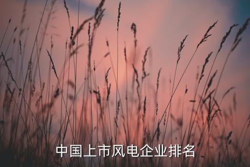 電氣風(fēng)電上市進(jìn)展，中國(guó)上市風(fēng)電企業(yè)排名