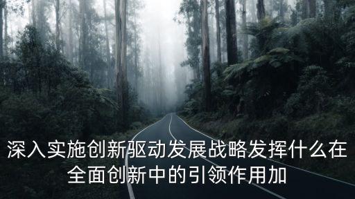 深入實(shí)施創(chuàng)新驅(qū)動(dòng)發(fā)展戰(zhàn)略發(fā)揮什么在全面創(chuàng)新中的引領(lǐng)作用加