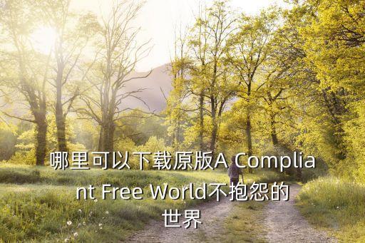 哪里可以下載原版A Compliant Free World不抱怨的世界