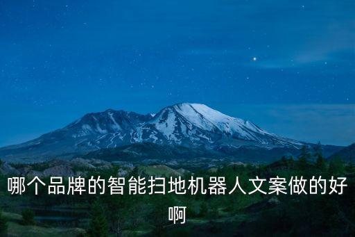 哪個(gè)品牌的智能掃地機(jī)器人文案做的好啊