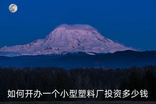 如何開辦一個小型塑料廠投資多少錢