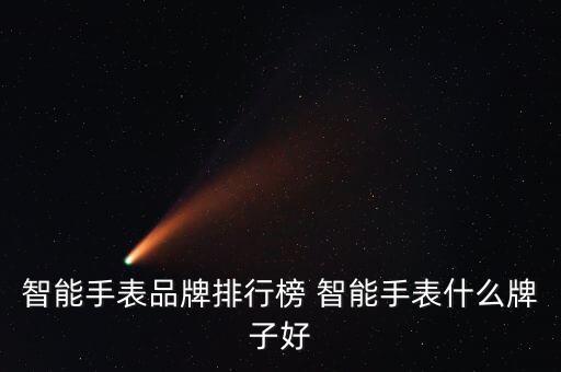 智能手表品牌排行榜 智能手表什么牌子好