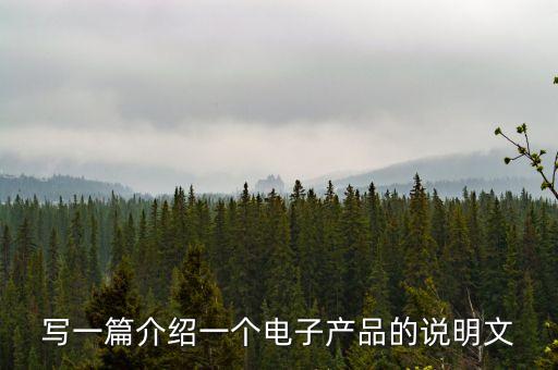 電子產(chǎn)品介紹100字，電子產(chǎn)品說(shuō)明書(shū)范文