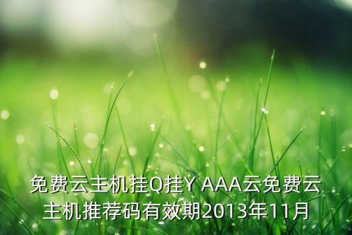 免費云主機掛Q掛Y AAA云免費云主機推薦碼有效期2013年11月