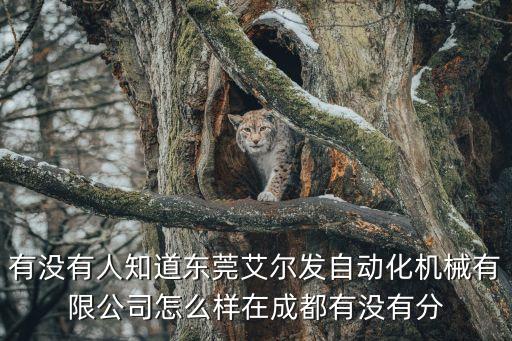 有沒有人知道東莞艾爾發(fā)自動(dòng)化機(jī)械有限公司怎么樣在成都有沒有分