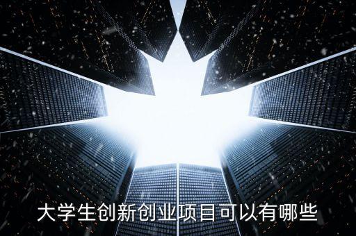 大學(xué)生創(chuàng)新創(chuàng)業(yè)項(xiàng)目可以有哪些