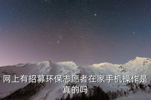 網(wǎng)上有招募環(huán)保志愿者在家手機操作是真的嗎