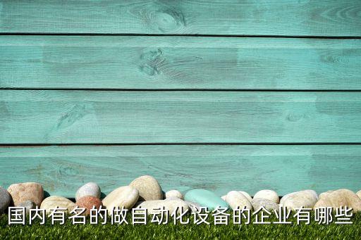 做自動(dòng)化設(shè)備的公司哪里多，國內(nèi)有名的做自動(dòng)化設(shè)備的企業(yè)有哪些