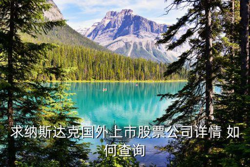 怎么查詢納斯達克上市股票，怎樣看到在美國納斯達克上市的所有股票