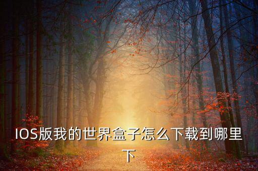 IOS版我的世界盒子怎么下載到哪里下