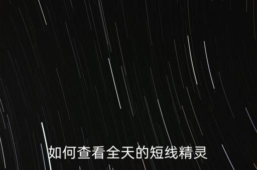 如何查看全天的短線精靈