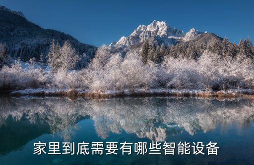 家里到底需要有哪些智能設備