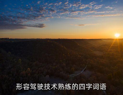 形容駕駛技術(shù)熟練的四字詞語(yǔ)