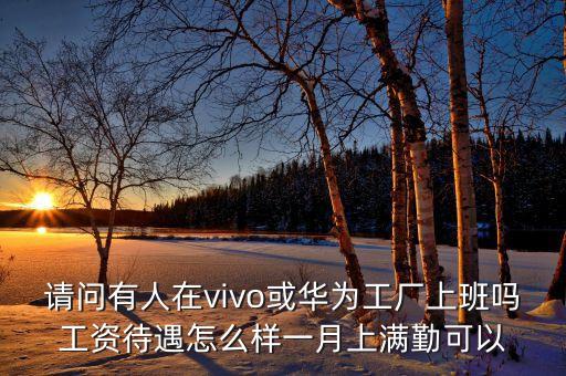 萌想科技上班怎么樣，請問有人在vivo或華為工廠上班嗎工資待遇怎么樣一月上滿勤可以