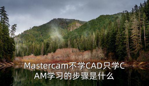 Mastercam不學(xué)CAD只學(xué)CAM學(xué)習(xí)的步驟是什么