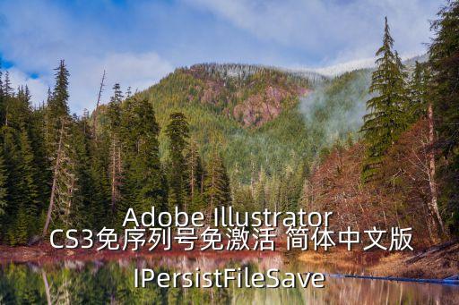 Adobe Illustrator CS3免序列號(hào)免激活 簡(jiǎn)體中文版IPersistFileSave