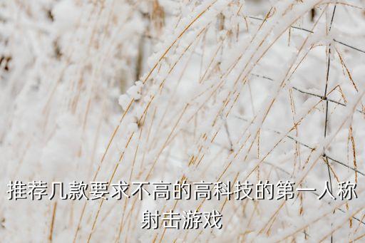 推薦幾款要求不高的高科技的第一人稱射擊游戲