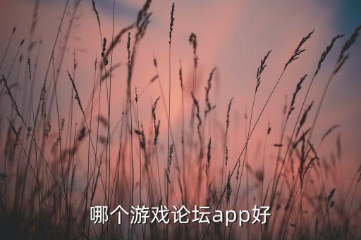 哪個游戲論壇app好