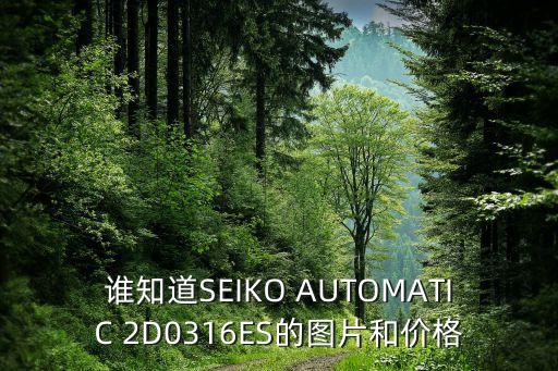 誰(shuí)知道SEIKO AUTOMATIC 2D0316ES的圖片和價(jià)格
