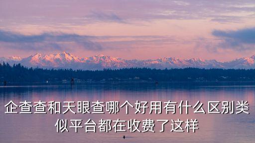 企查查和天眼查哪個(gè)好用有什么區(qū)別類(lèi)似平臺(tái)都在收費(fèi)了這樣