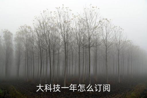 大科技一年怎么訂閱