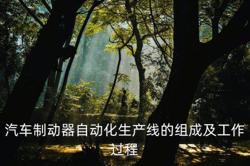 汽車制動(dòng)器自動(dòng)化生產(chǎn)線的組成及工作過(guò)程