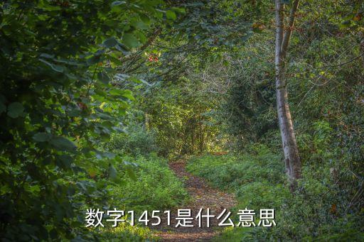 數(shù)字1451是什么意思