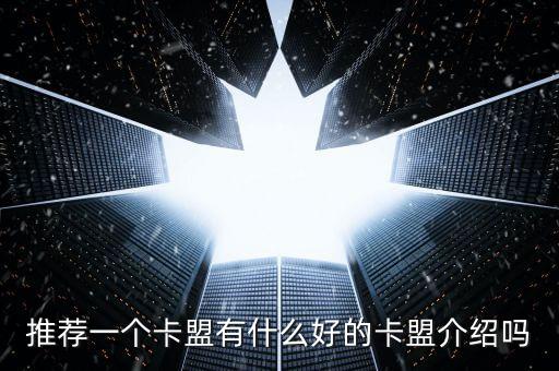 推薦一個(gè)卡盟有什么好的卡盟介紹嗎