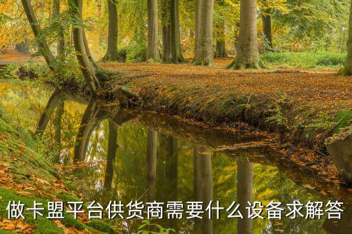 做卡盟平臺供貨商需要什么設(shè)備求解答
