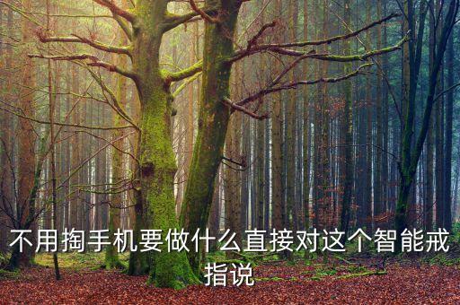 不用掏手機(jī)要做什么直接對(duì)這個(gè)智能戒指說(shuō)