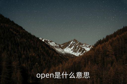 open是什么意思