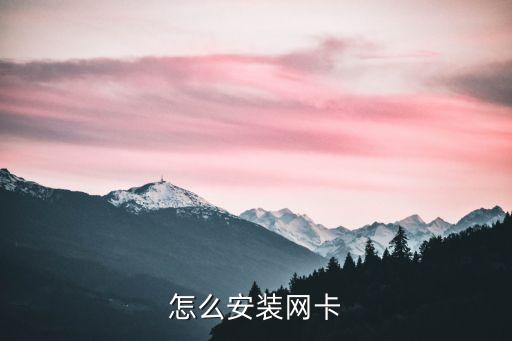 怎么添加網(wǎng)卡，急急急怎么設(shè)置網(wǎng)卡