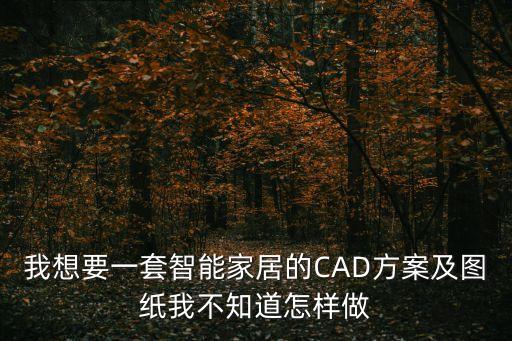 我想要一套智能家居的CAD方案及圖紙我不知道怎樣做