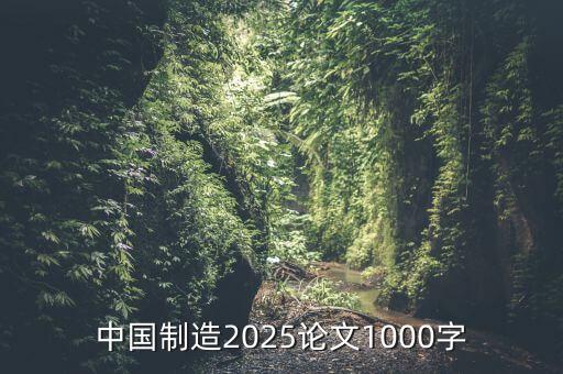 中國(guó)制造2025論文1000字