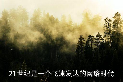 21世紀(jì)是一個(gè)飛速發(fā)達(dá)的網(wǎng)絡(luò)時(shí)代