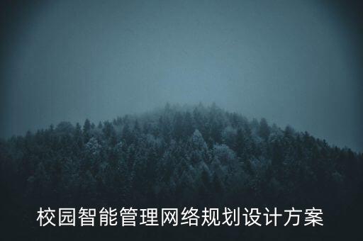 校園智能管理網(wǎng)絡(luò)規(guī)劃設(shè)計方案