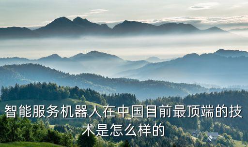 智能服務(wù)機(jī)器人在中國目前最頂端的技術(shù)是怎么樣的