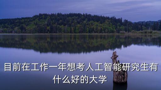 智能制造研究生哪個(gè)大學(xué)好，目前在工作一年想考人工智能研究生有什么好的大學(xué)