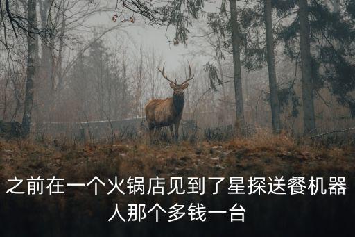 之前在一個(gè)火鍋店見(jiàn)到了星探送餐機(jī)器人那個(gè)多錢一臺(tái)