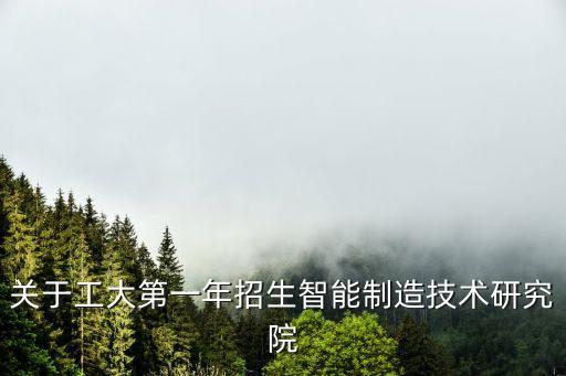 關(guān)于工大第一年招生智能制造技術(shù)研究院