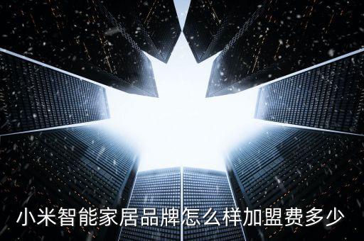 小米智能家居品牌怎么樣加盟費(fèi)多少
