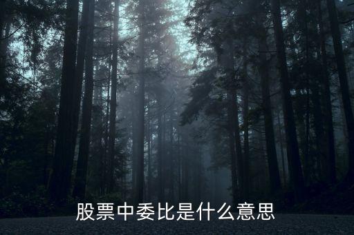 股票的委比是什么意思，在股票中什么是委比